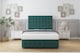 image 2 of Sloomy Berlin Emerald Plush Divan Bed Base 4 Drawers With 26 Inch Strutted Headboard & 12 Inch Matching Footboard | Green | Emerald | Super King | 1
