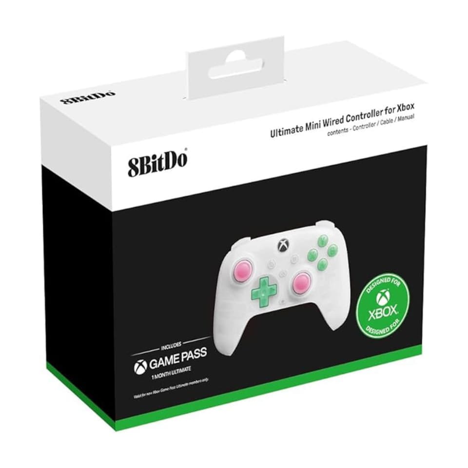 image 1 of Ultimate Mini Wired Controller for Xbox Series X-S with Hall Effect Joysticks (Clear White)