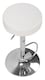 image 2 of Semplice Breakfast Bar Stool, Chrome Footrest, Height Adjustable Swivel Gas Lift, Home Bar & Kitchen Faux-Leather Barstool, White
