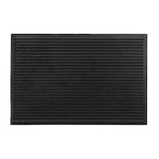 Nicoman Ribbed Harmony Entrance Doormat 120x80cm | Black | 120x80cm