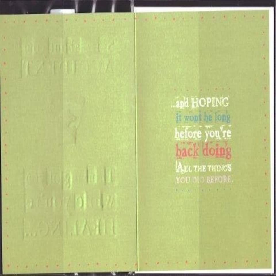 image 1 of Hallmark Hospital Get Well Accident Greetings Card