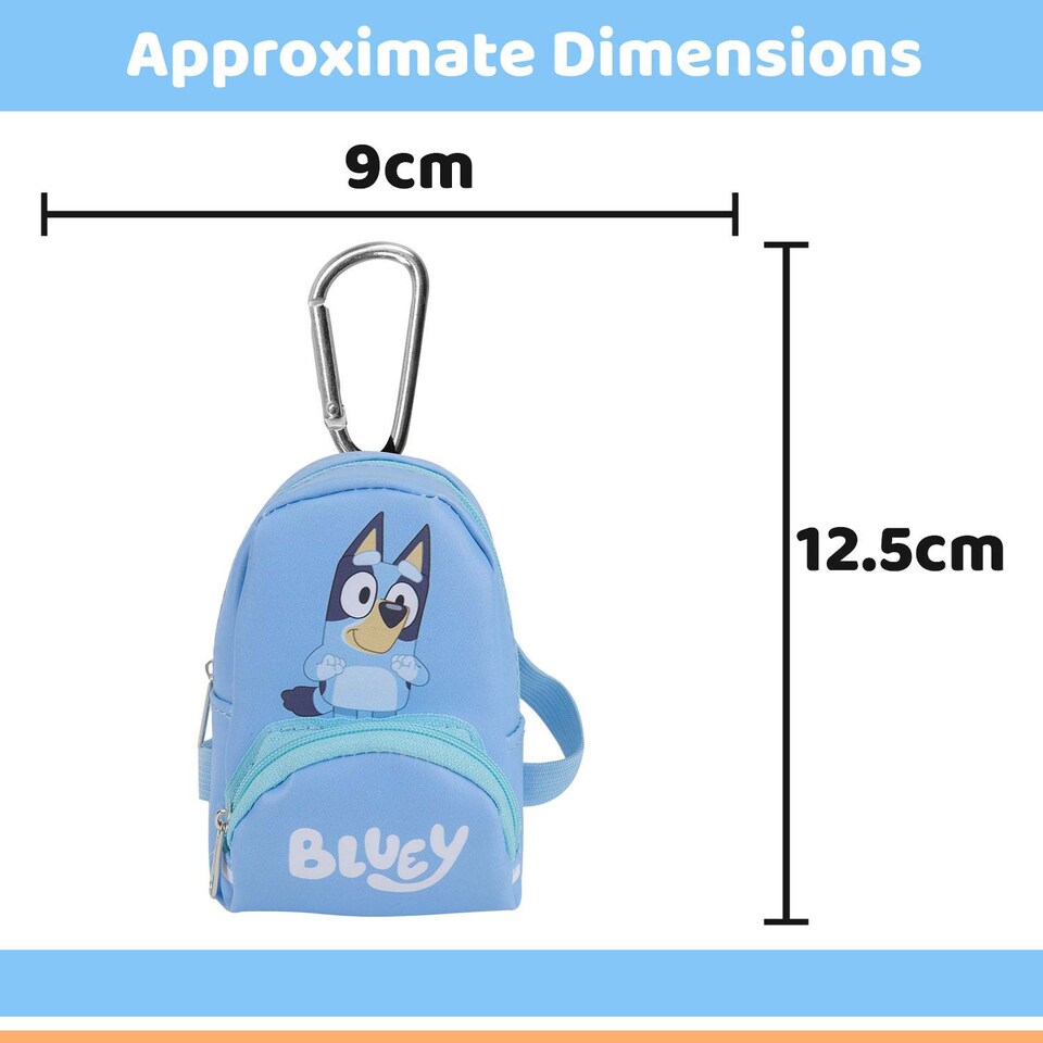image 1 of vfm-estore Bluey Backpack Bag Clip - Plush Children's Accessory