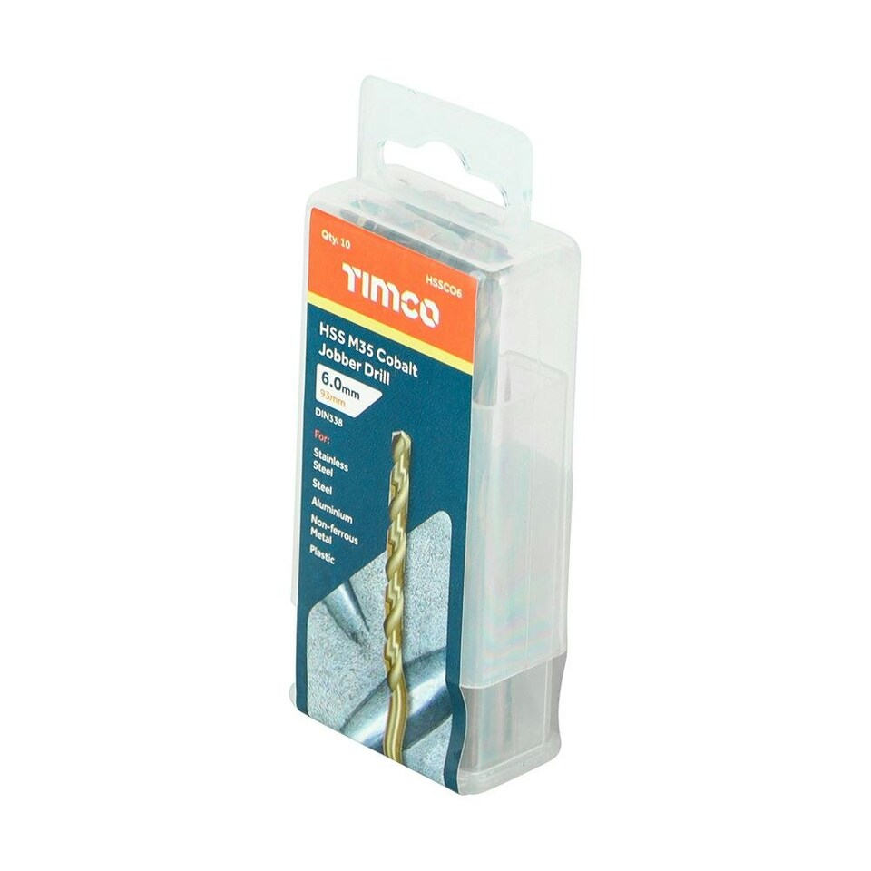 image 1 of Timco - Ground Jobber Drills - Cobalt M35 (Size 6.0mm - 10 Pieces)