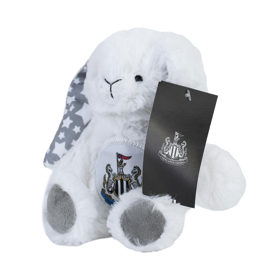 image 1 of Newcastle United FC Rabbit Plush Teddy Bear - White/Grey - One Size