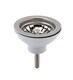 image 1 of Balterley Fireclay Kitchen Sink Basket Strainer Waste by Balterley | Silver | Chrome | 1