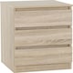 image 8 of Malvern 3 Drawer Bedside Table White