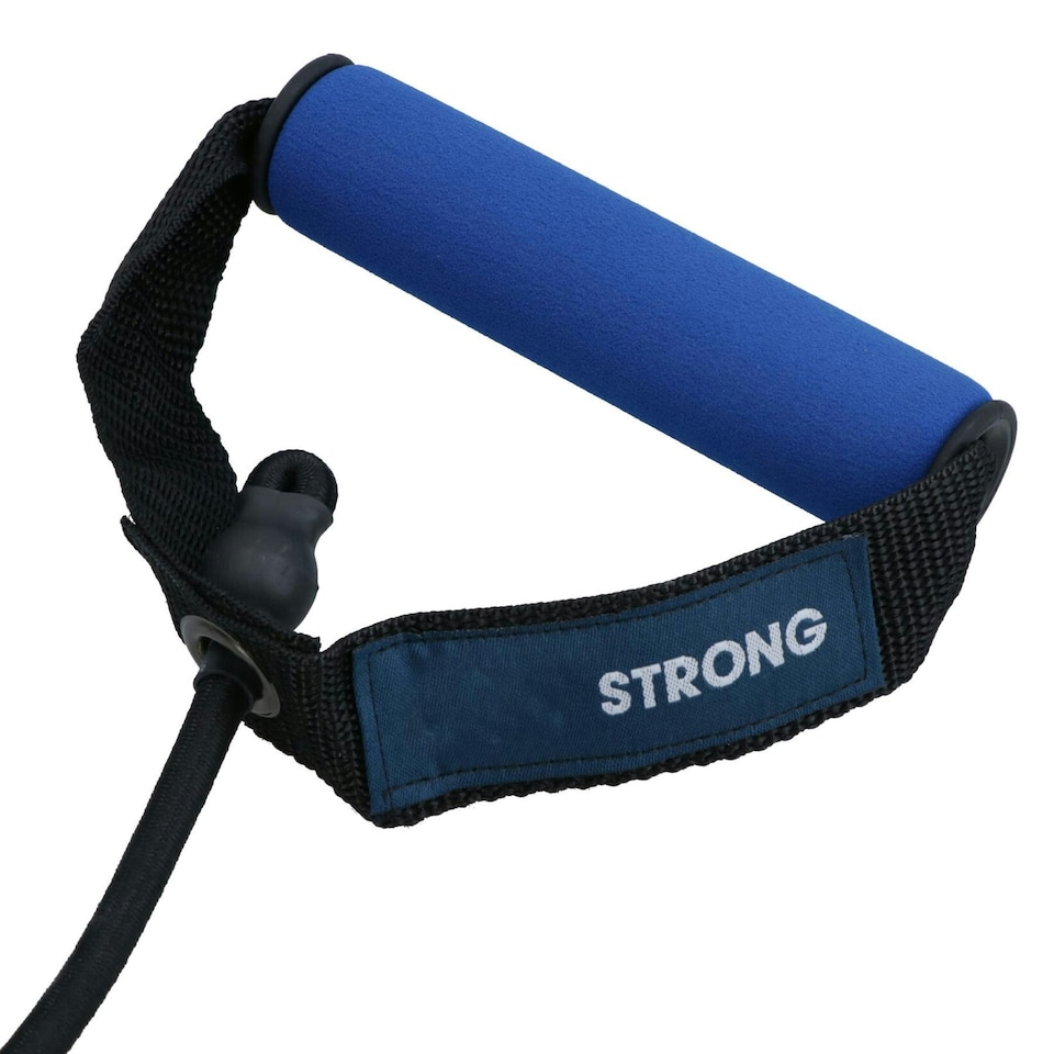 image 1 of Strong Resistance Tube Bands with Handles Yoga Gym Workout Fitness Exercise