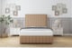 image 2 of Sloomy Pemberton Latte Dumfries Divan Bed Base 2 Drawers Foot-End With 54 Inch Floor Standing Headboard & 12 Inch Matching Footboard | Brown | Latte | Double | 1