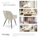 image 7 of Dining Chair Marilyn - velvet look, quilted pattern - per piece Cream | Cream/Black