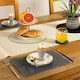 image 5 of Harbour Housewares Round Glass Placemats - 30cm - Black - 6pk - Elegant Table Set Black