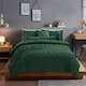 image 2 of Ultra Soft Teddy Duvet Cover Set Christmas Tree Cozy Fleece Bedding | Green | Single