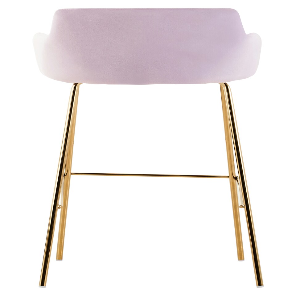 image 1 of Tamzin Pink Velvet Low Back Bar Chair Pink