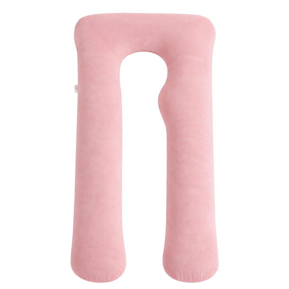 image 1 of Nicola Spring Pregnancy Pillow with Storage Bag - 52 inch | Pink | Pink | One Size