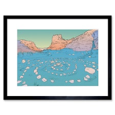Isle of Skye Scotland Fairy Glen Stone Circle 9x7" Black Framed Wall Art Print