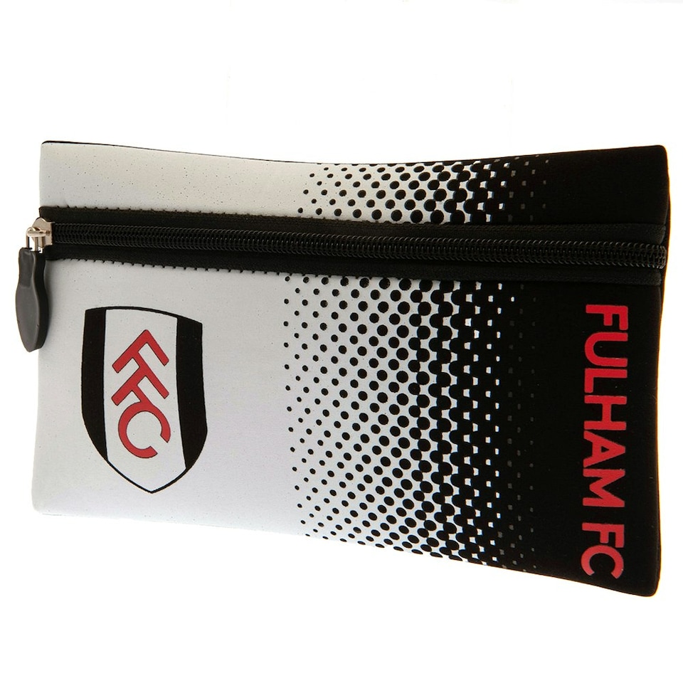 image 1 of Fulham FC Crest Pencil Case - Black/White/Red - One Size