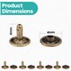 image 2 of 4mmx4mm Double Cap Rivets, Tubular Metal Studs for DIY Projects - 100pcs