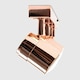 image 2 of ValueLights Modern 4 Way Polished Copper Effect Straight Bar Ceiling Spotlight | Copper