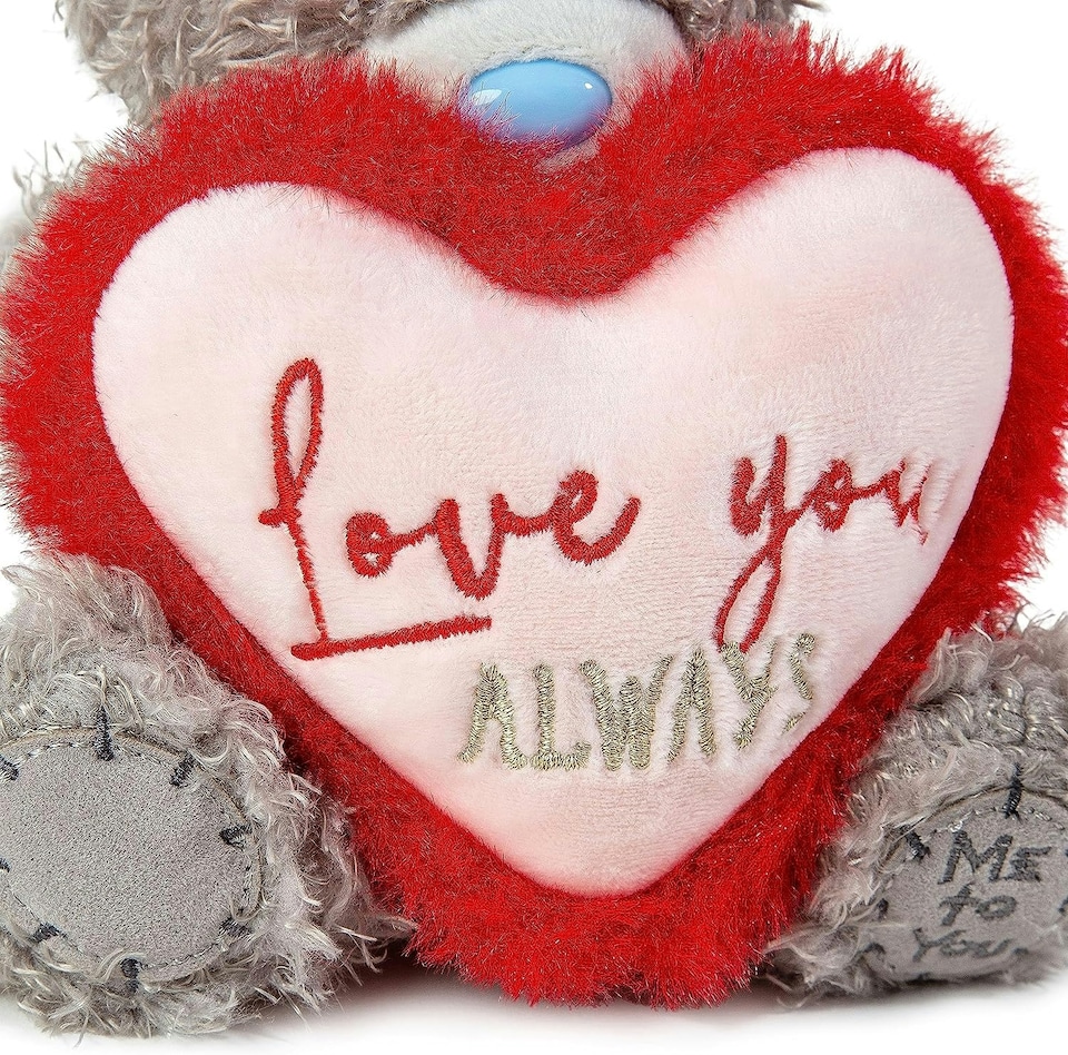 image 1 of Me to You Tatty Teddy Christmas 'Love You Always' Bear On Gift Plinth 15cm High