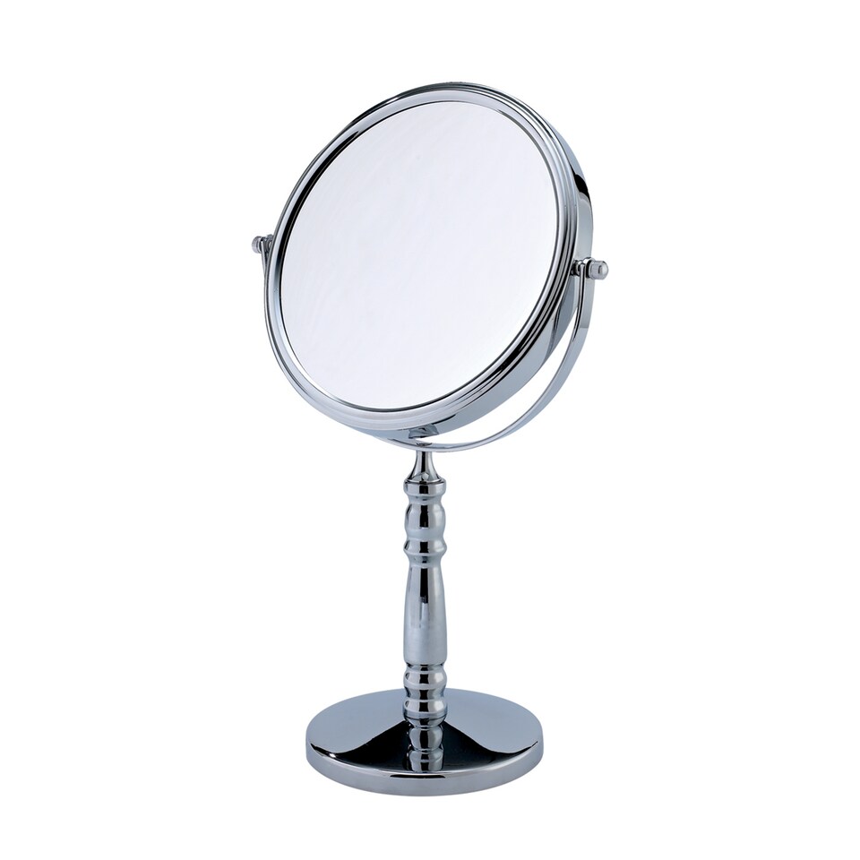 image 1 of Showerdrape Rho 5x Magnifying Chrome Makeup Vanity Mirror | Silver | 1