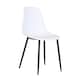 image 5 of Aspen White 100cm Round Dining Table with 4 Curve Plastic Chairs - Modern Dining Set | White | White | One Size | 1