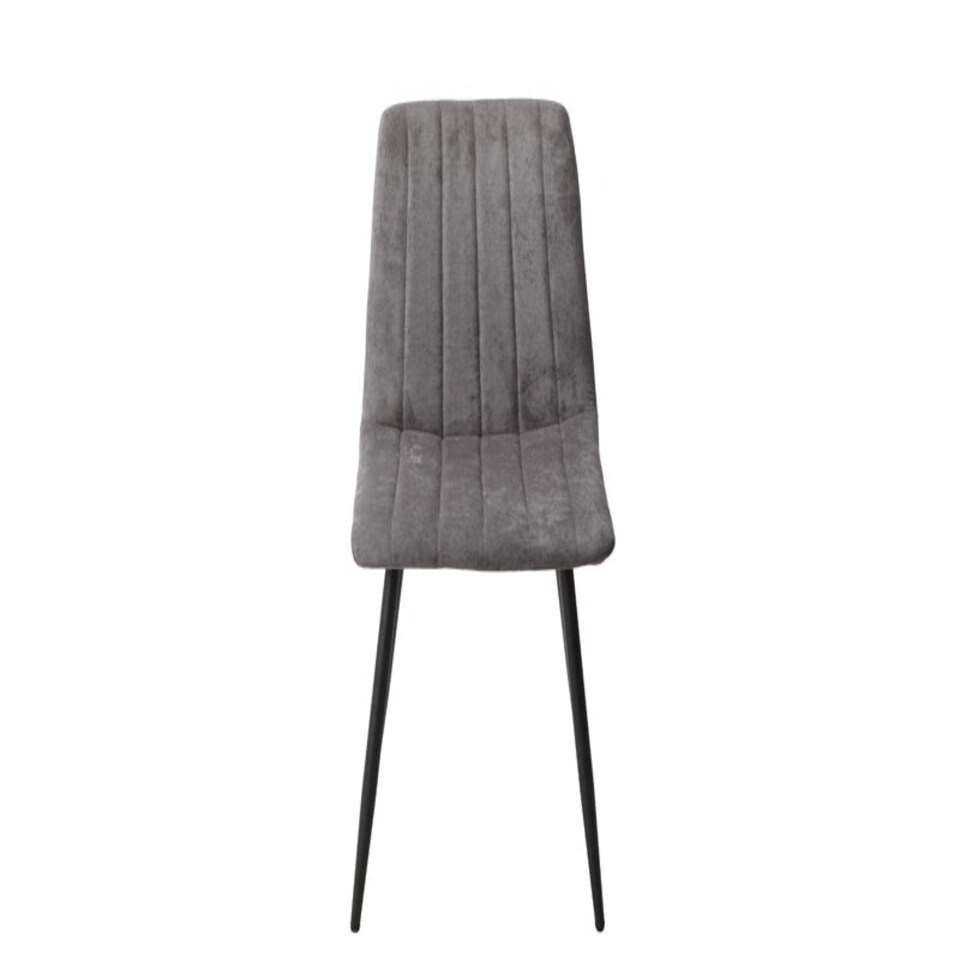 image 1 of Aspen Round Dining Table with 4 Straight Stitch Dining Chairs - Grey/Black/White - Flat Packed Multi