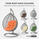 image 6 of Homescapes Cream Round Egg Chair Swing Cushion