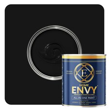 ENVY All-in-One Paint - High Coverage Multi Surface Paint for Walls, Wood & Furniture - Black Night - 1L - Matt