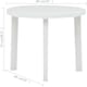 image 4 of 90cm Round Outdoor Bistro Drinks Table Plastic Garden Patio Dining Furniture