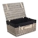 image 6 of 51cm Antique Wash Picnic Basket with Lining White | White | One Size