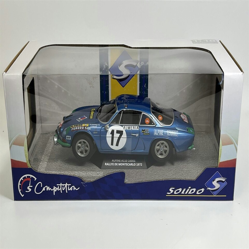 image 1 of Alpine A110 1600S Rallye Montecarlo 1972 Darniche Mahe #17 1:18 Solido 1804206