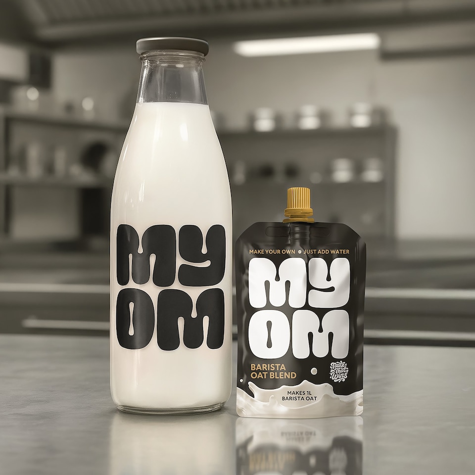 image 1 of MYOM 1L Barista Glass Oat Milk Bottle