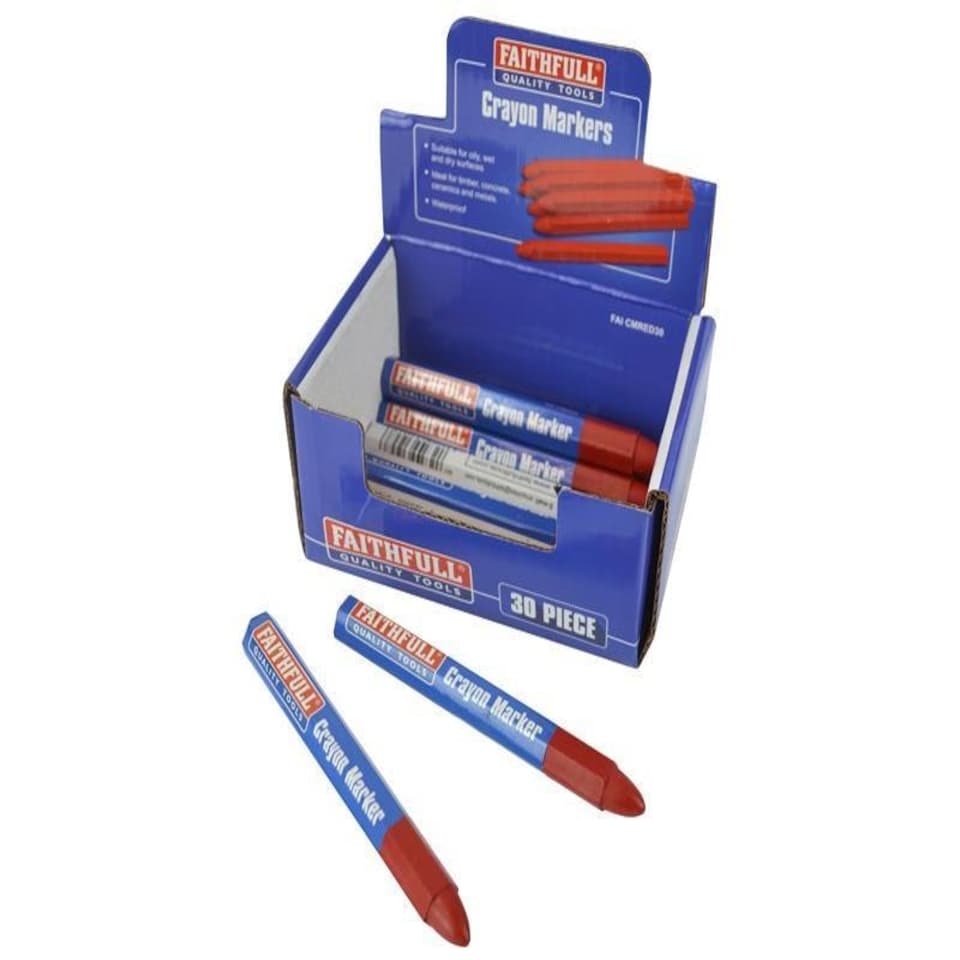 Faithfull Crayon Marker Red (Cdu Of 30)