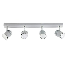 ValueLights Rosie Grey Ceiling Bar Spotlight and GU10 Spotlight LED 5W Warm White 3000K Bulbs | Grey