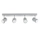 image 1 of ValueLights Rosie Grey Ceiling Bar Spotlight and GU10 Spotlight LED 5W Warm White 3000K Bulbs | Grey