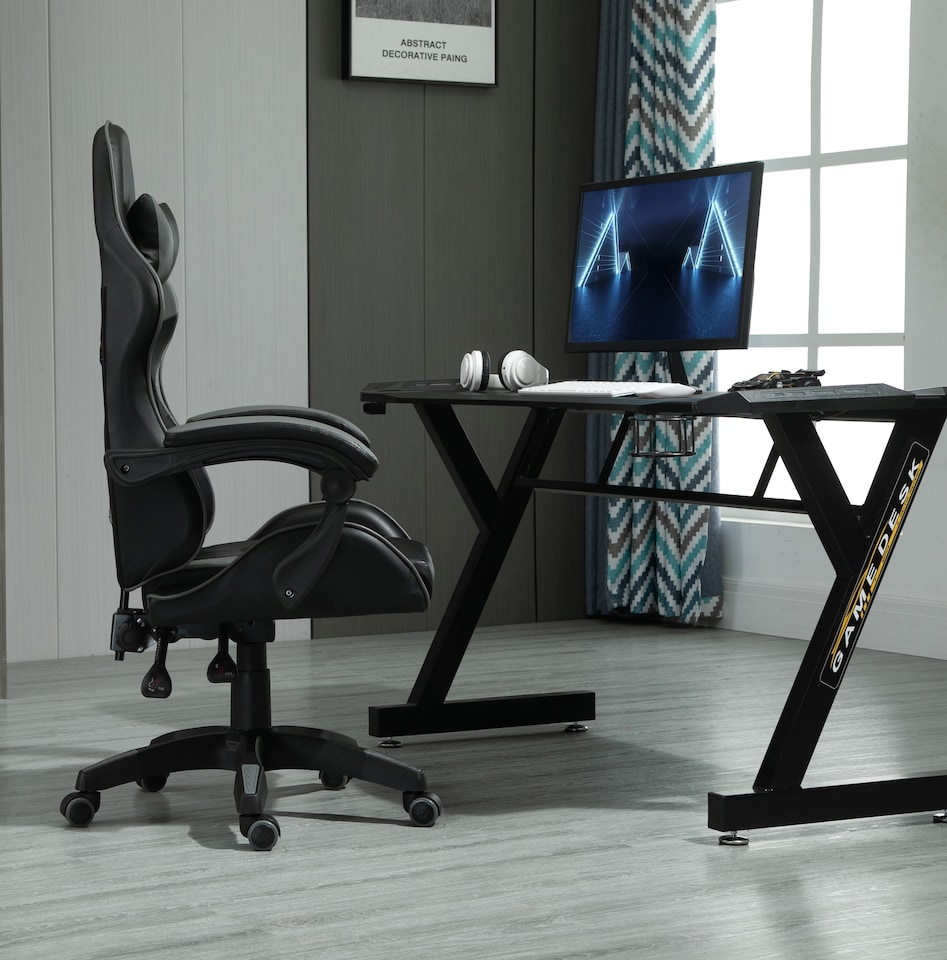 image 1 of Neon Edge Gaming Chair with Tilt and Swivel function  Chair A