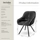 image 6 of Lounge Armchair Living Room Accent Chair 360 Swivel Slim Steel Legs Velvet Fabric | Black | black | 4