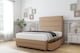 image 4 of Sloomy Monaco Latte Dumfries Divan Bed Base 4 Drawers With 26 Inch Strutted Headboard & 12 Inch Matching Footboard | Brown | Latte | Small Double | 1