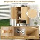 image 8 of COSTWAY Freestanding Toilet Storage Cabinet Bathroom Rack