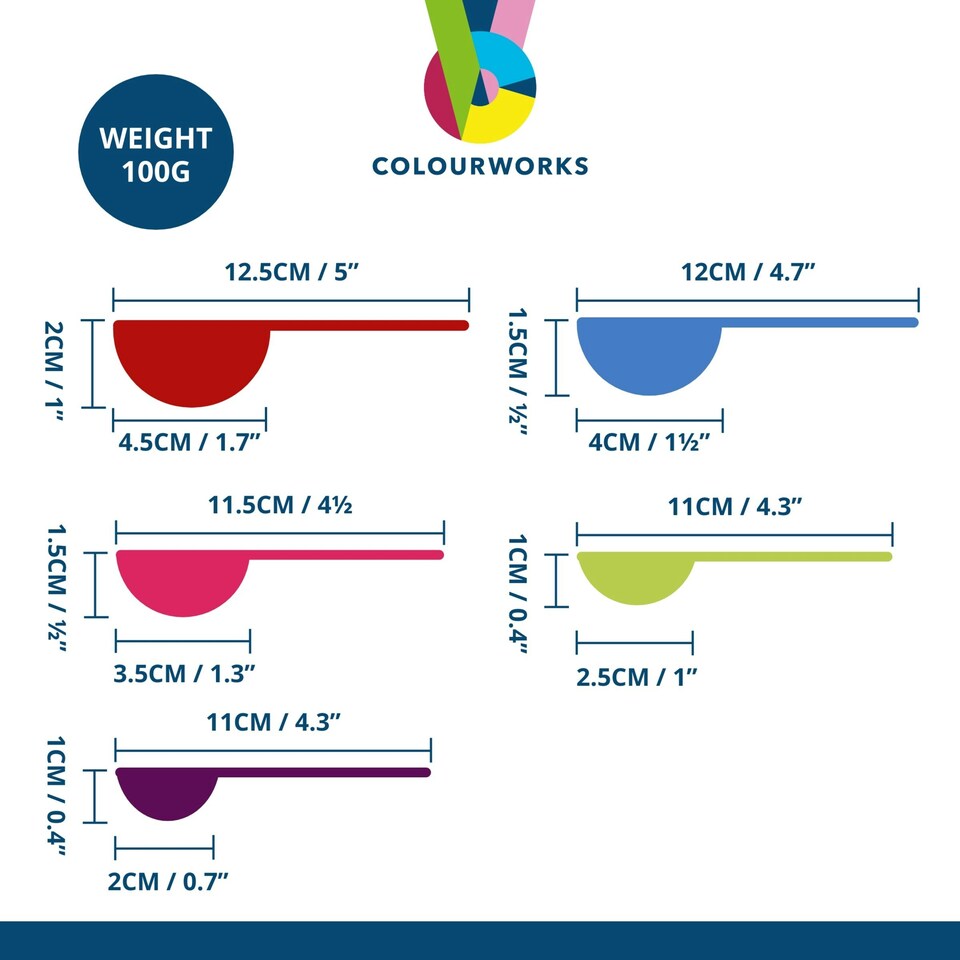 image 1 of Colourworks 5 Piece Measuring Spoon Set | Multi | Not provided