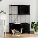 image 3 of COSTWAY Large Cat Cage 3-Tier Indoor Metal Wire Kitten Enclosure-Black