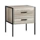 image 8 of Vida Designs Brooklyn 2 Drawer Bedside Cabinet Industrial Cabinet Table Nightstand, Grey