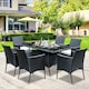 image 2 of Outsunny 7pc Outsunny Outdoor Dining Rattan Garden Furniture Set