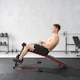 image 8 of HOMCOM Foldable Sit Up Bench 5-Level Adjustable Core Workout for Home Gym Black