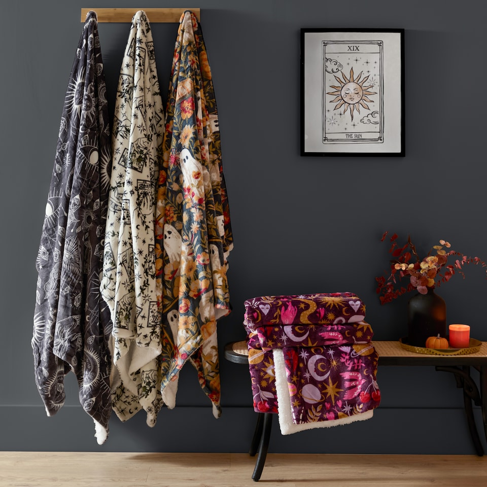image 1 of Furn Bootanical Sherpa Fleece Throw