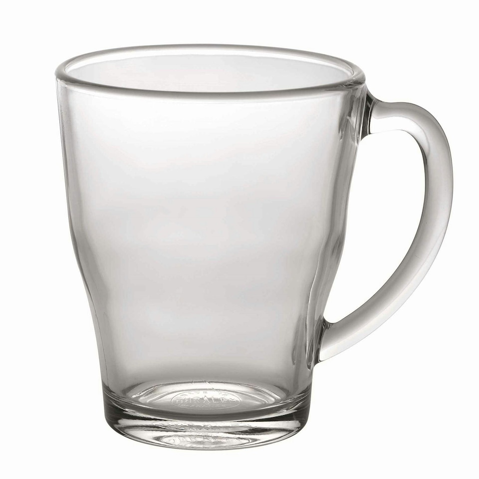 image 1 of Duralex Cosy Glass Latte Coffee Mugs - 350ml Cups - Pack of 6 Clear