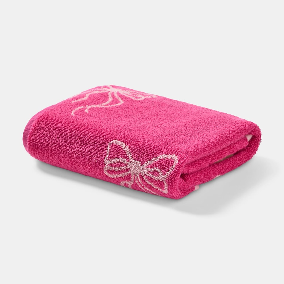 image 1 of OHS Bows 100% Premium Cotton Hand Towel Hotel Quality Soft Absorbent | Pink | Hand towel