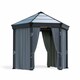 image 1 of Curtain Set for Hexagonal Gazebo - Polyester - L217 x W232 cm - Grey (Gazebo Not Included)