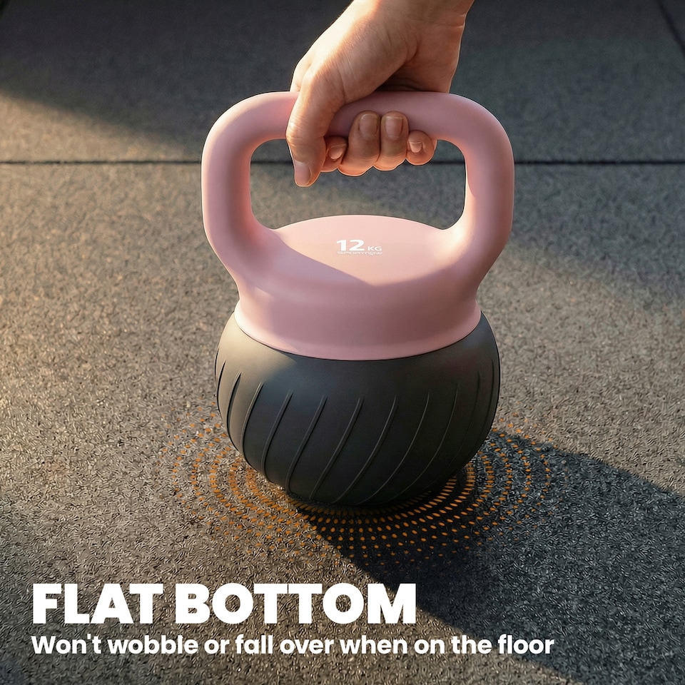 image 1 of SPORTNOW Soft Kettlebell, 12kg Kettle Bell with Anti-Slip Grip for Home Gym | Brown | Coffee | 12
