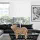 image 7 of Angus - Highland Cow Table Lamp With Oatmeal Linen Shade | Brown | Large | 1