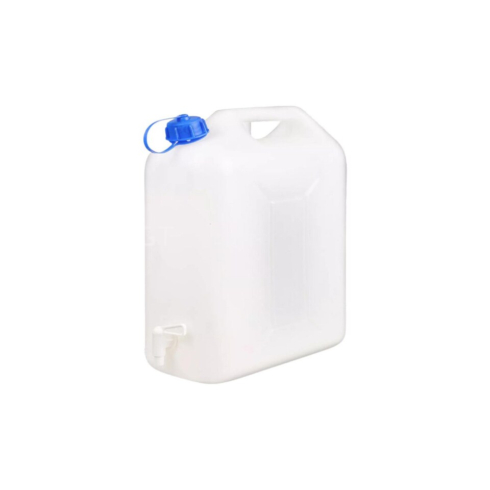 image 1 of 20L Plastic Water Jerry Can with Spout & Tap | White | 1